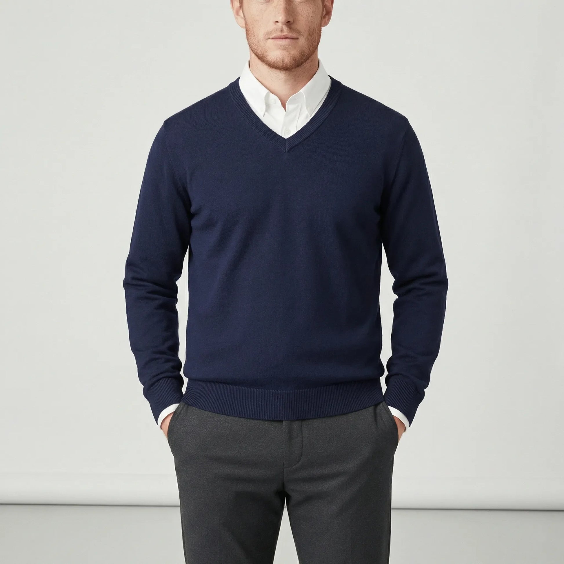 Slim-Fit V-Neck Sweater - Keanu