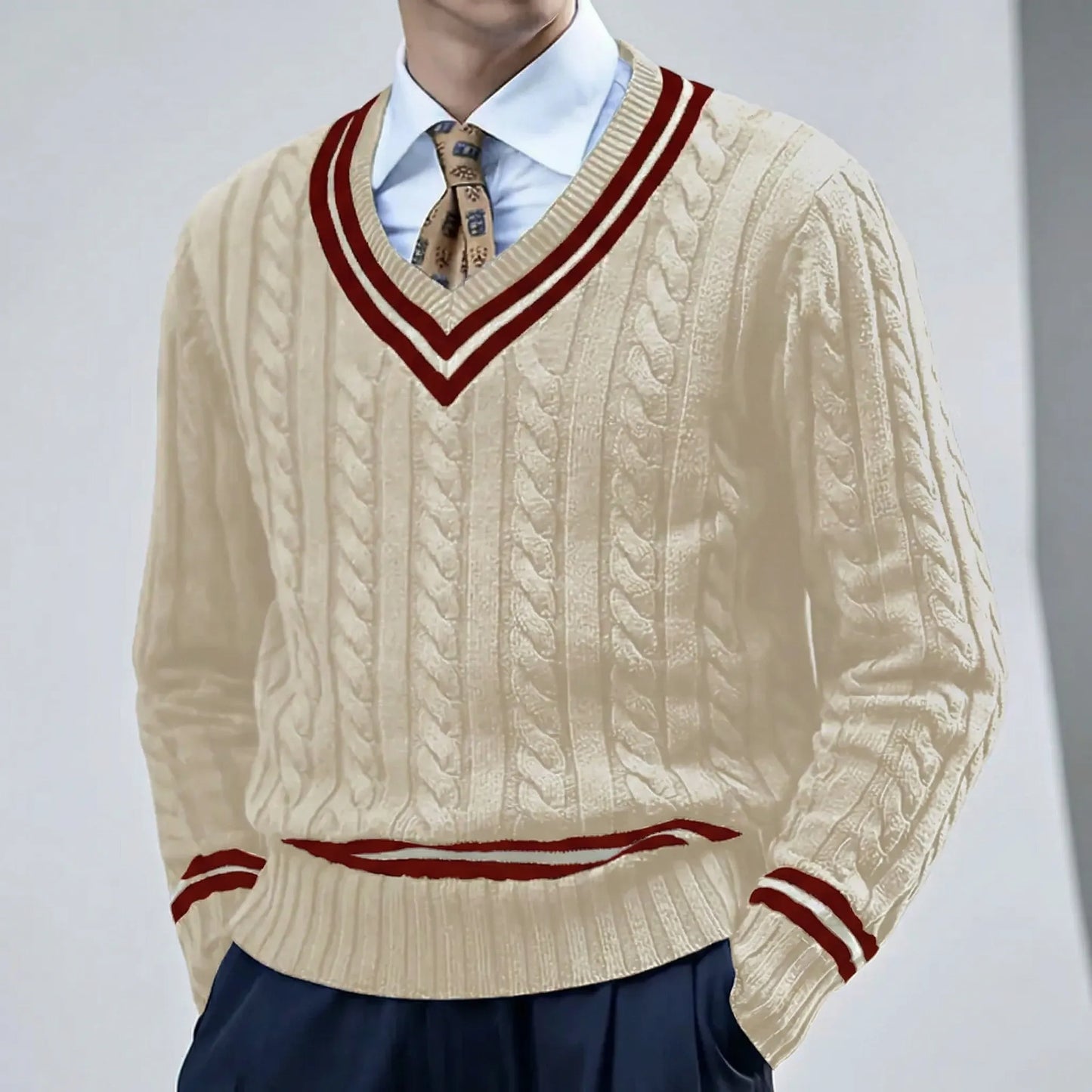 Slim-Fit V-Neck Sweater - Rocco
