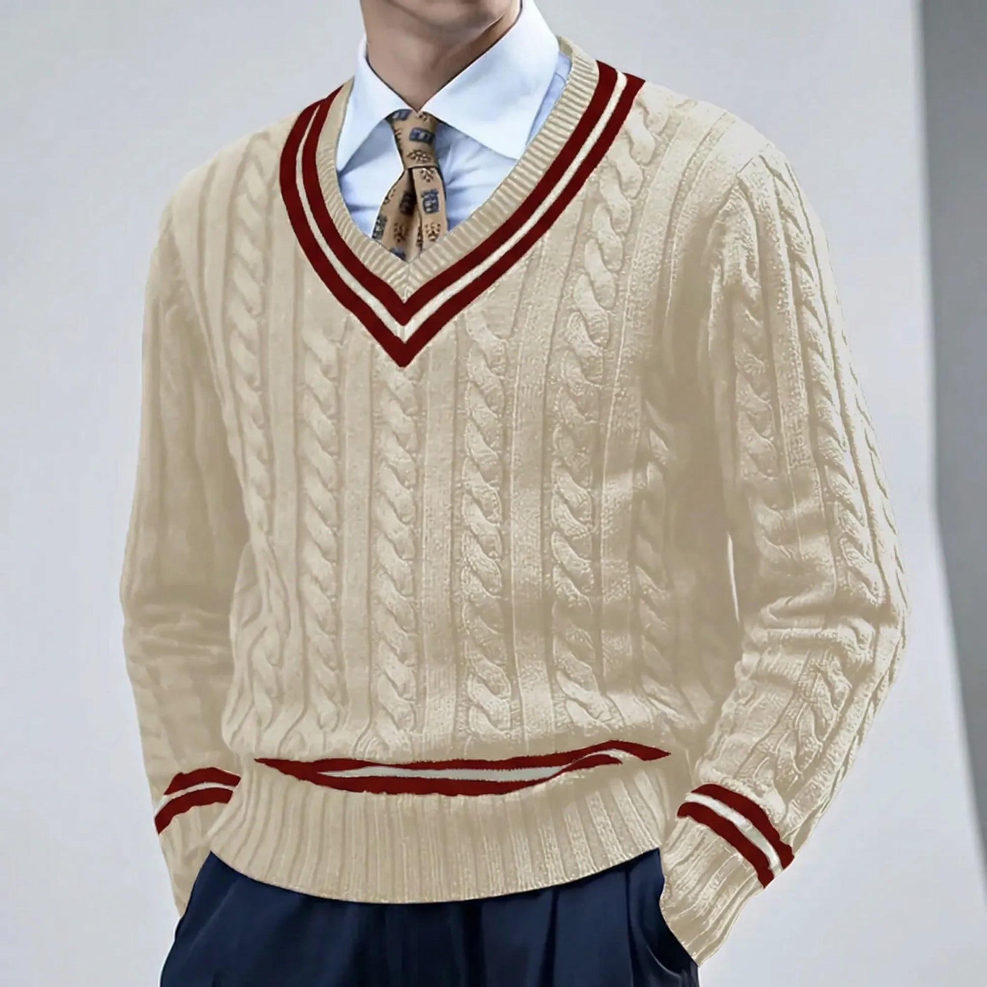 Slim-Fit V-Neck Sweater - Rocco