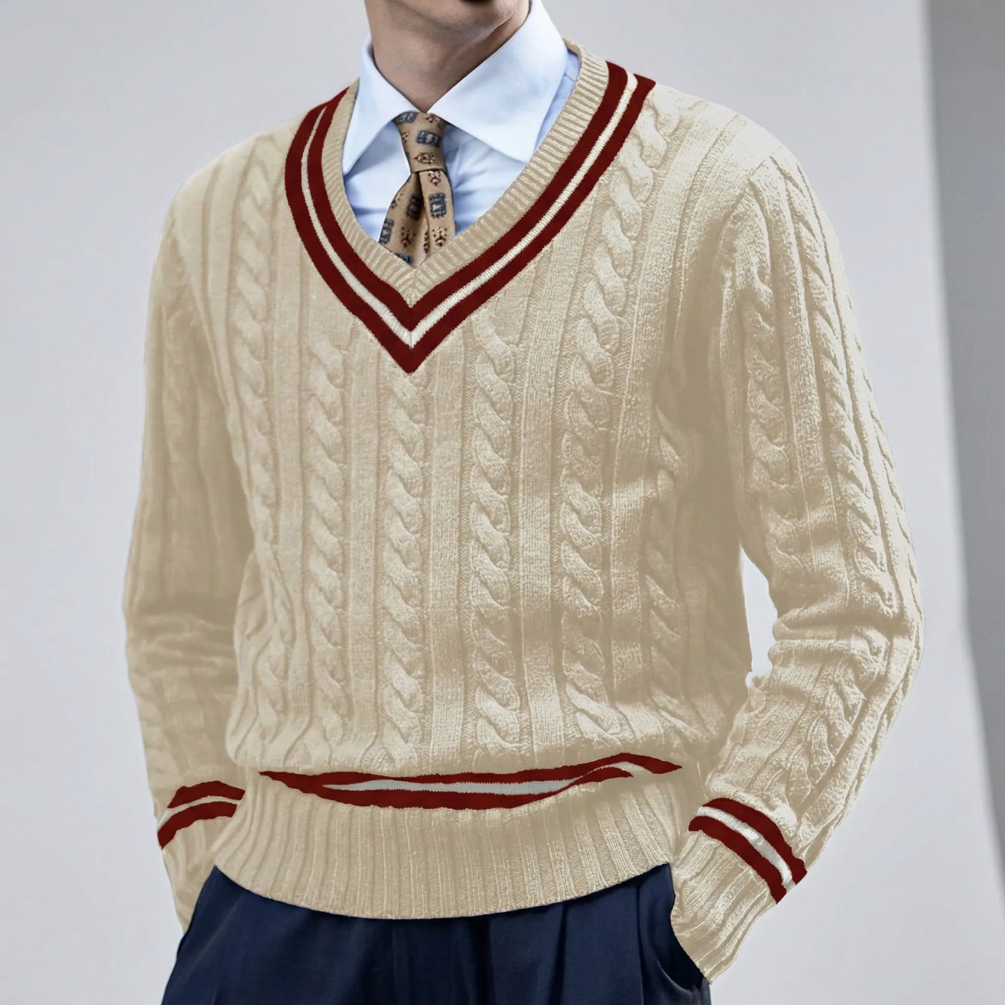 Slim-Fit V-Neck Sweater - Rocco