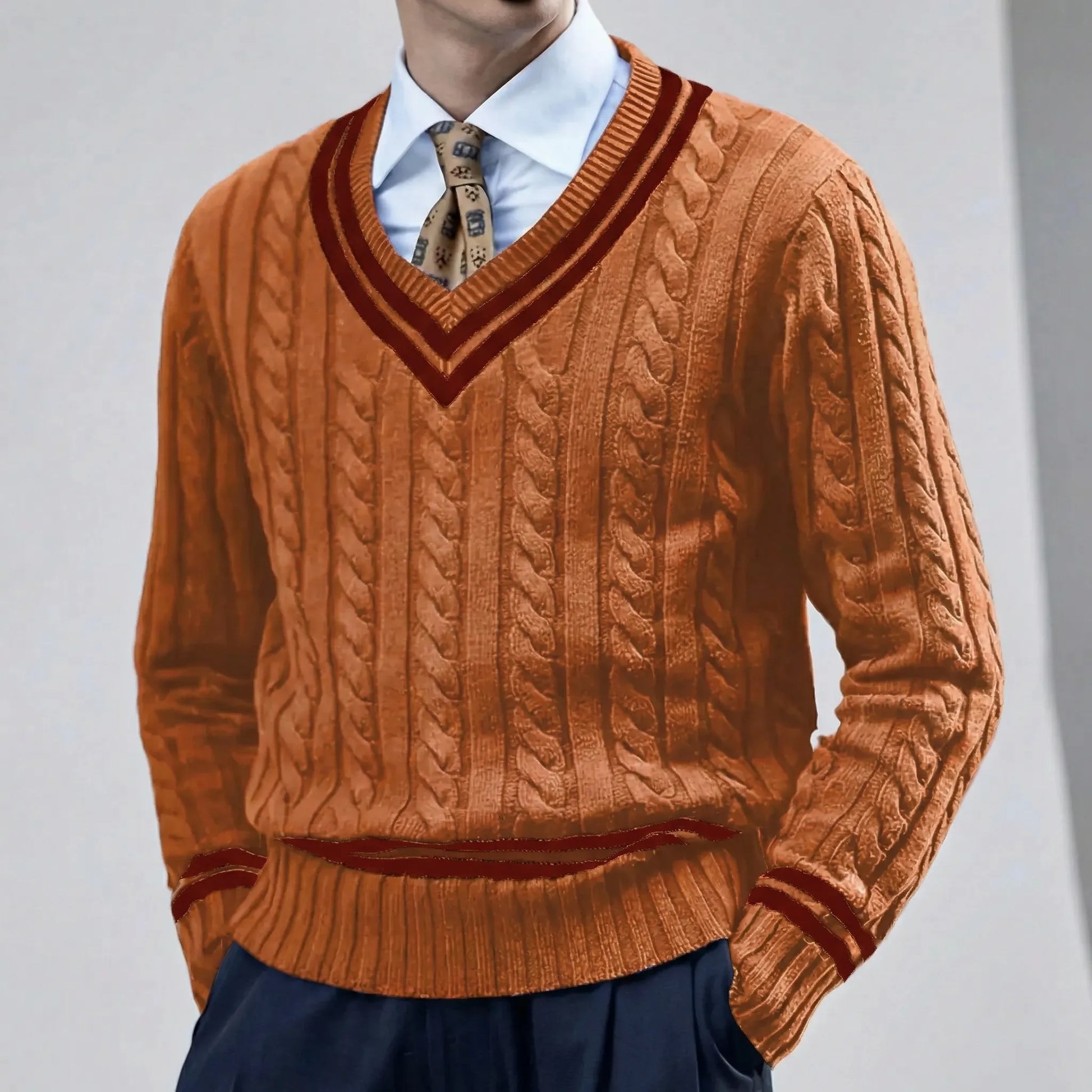Slim-Fit V-Neck Sweater - Rocco