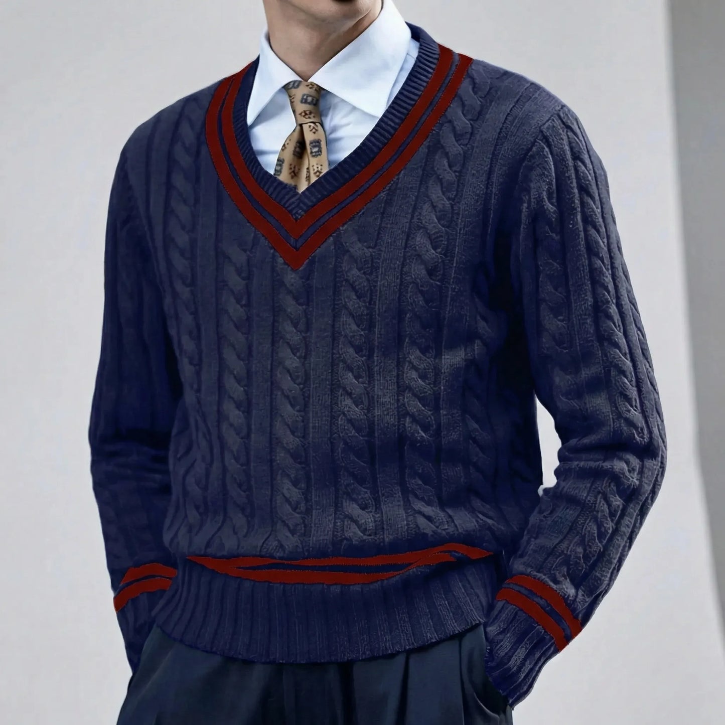 Slim-Fit V-Neck Sweater - Rocco