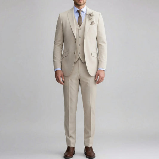 Slim Fit Three-Piece Suit - Alessio