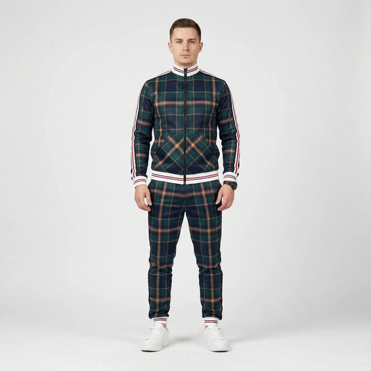 Slim Fit Tracksuit With Stand-Up Collar - Riccardo