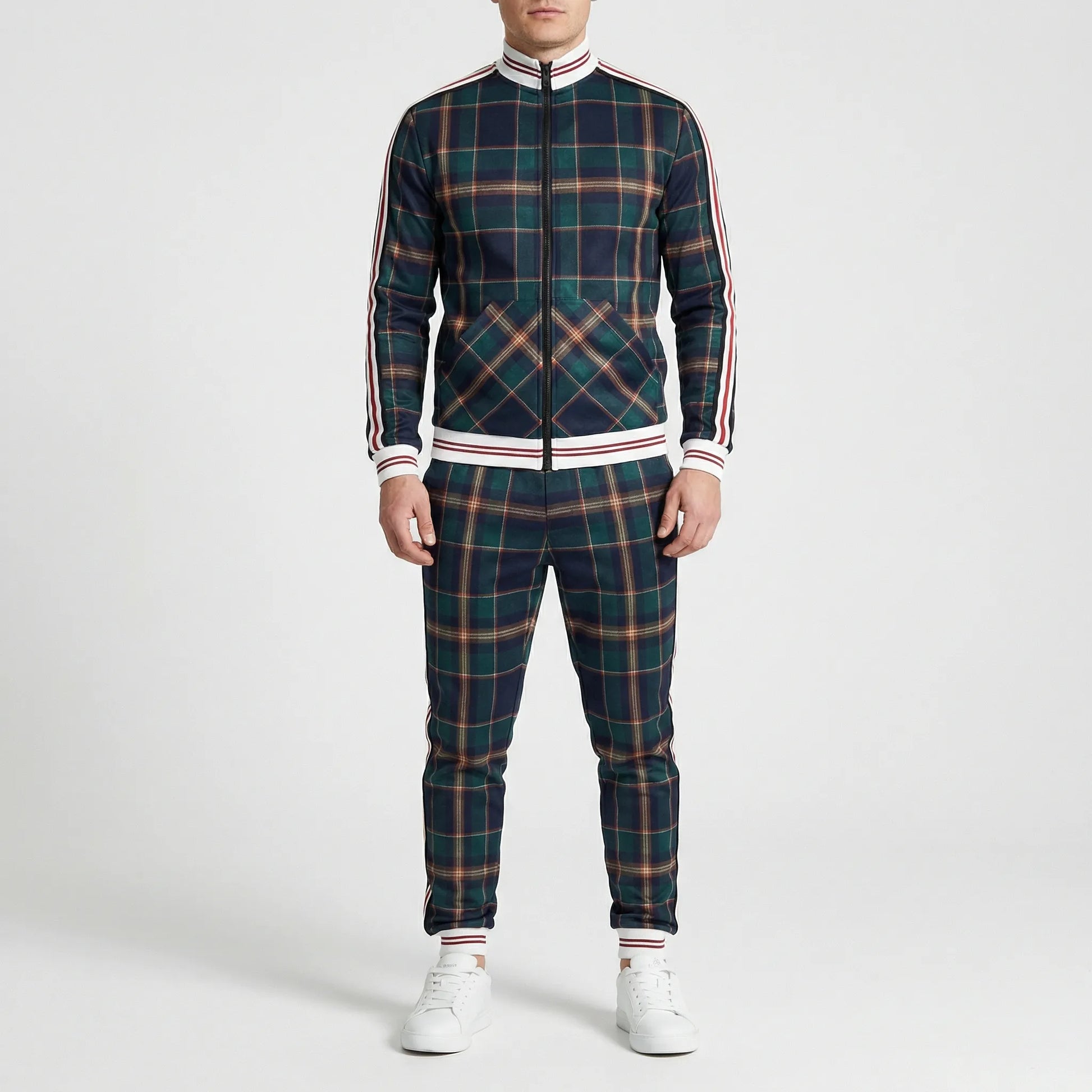 Slim Fit Tracksuit With Stand-Up Collar - Riccardo