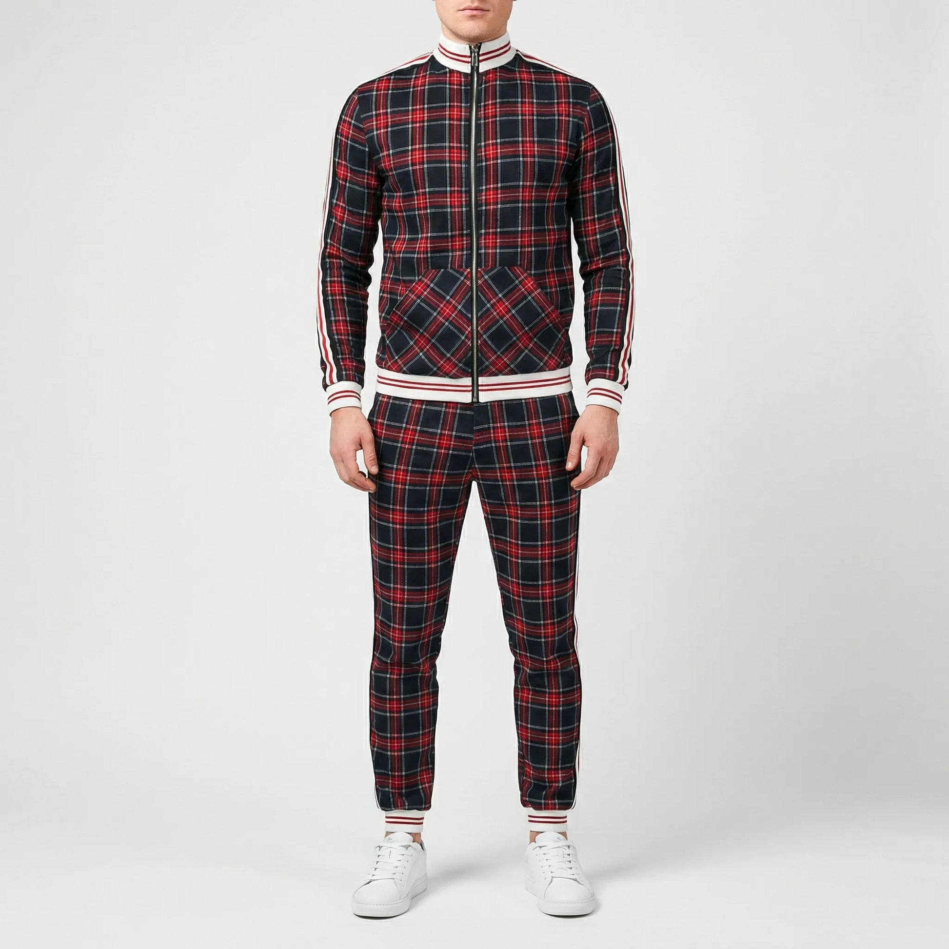 Slim Fit Tracksuit With Stand-Up Collar - Riccardo