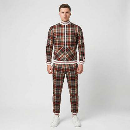 Slim Fit Tracksuit With Stand-Up Collar - Riccardo
