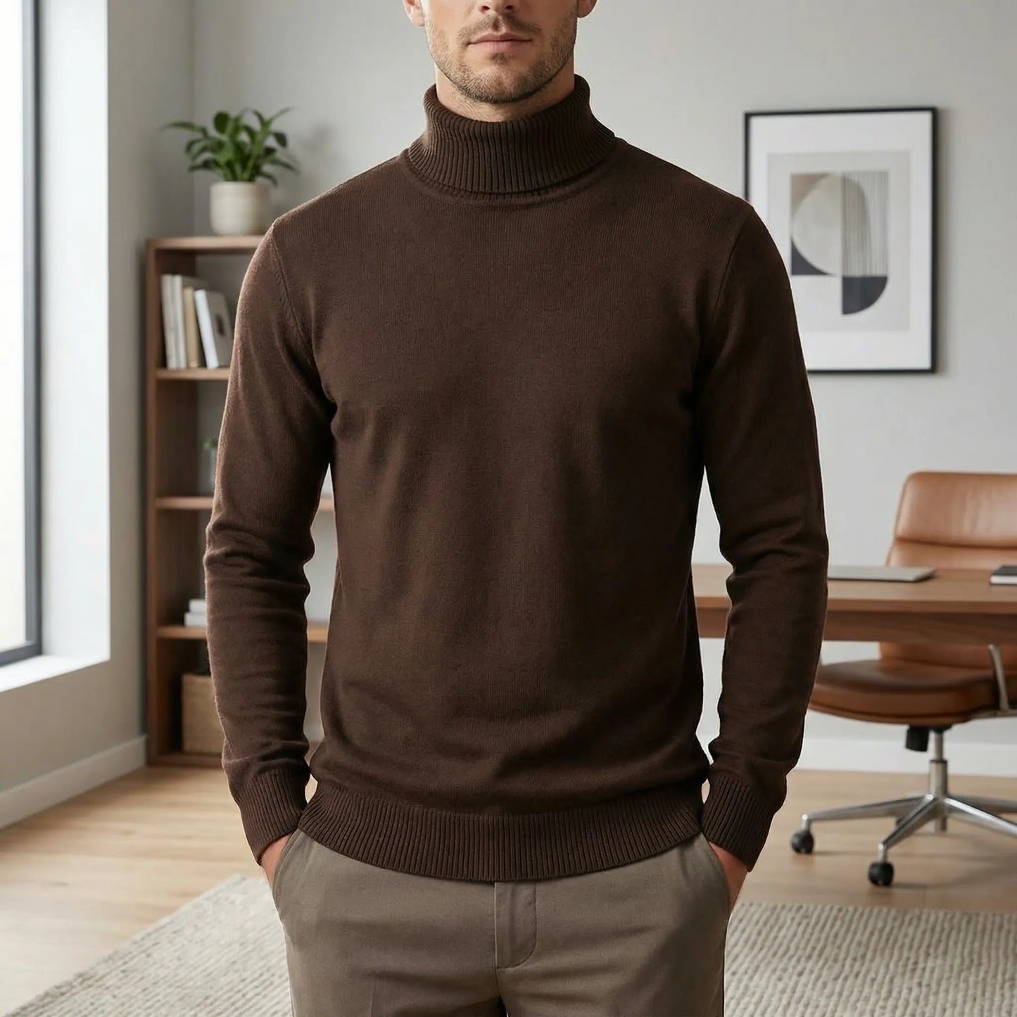 Slim Fit Turtleneck Jumper - Toni