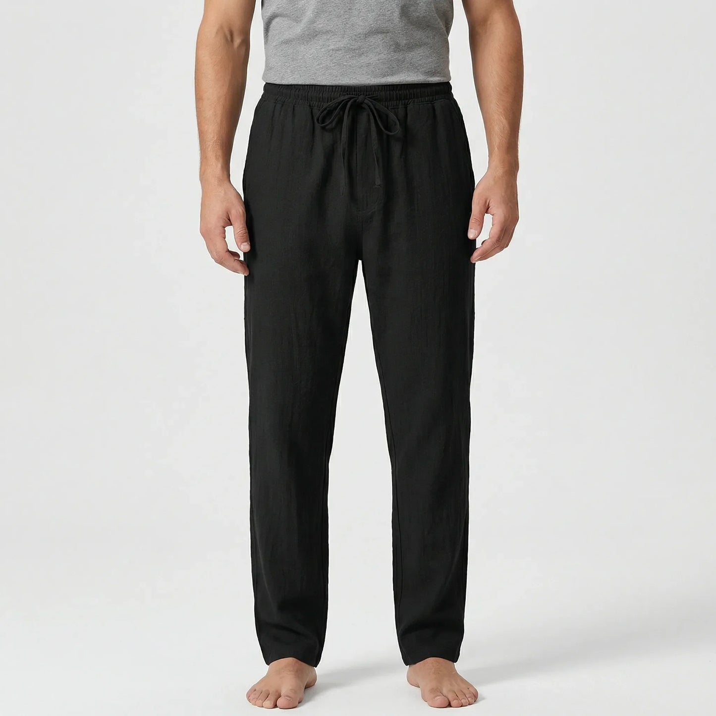 Slim Summer Trousers With Drawstring - Marten