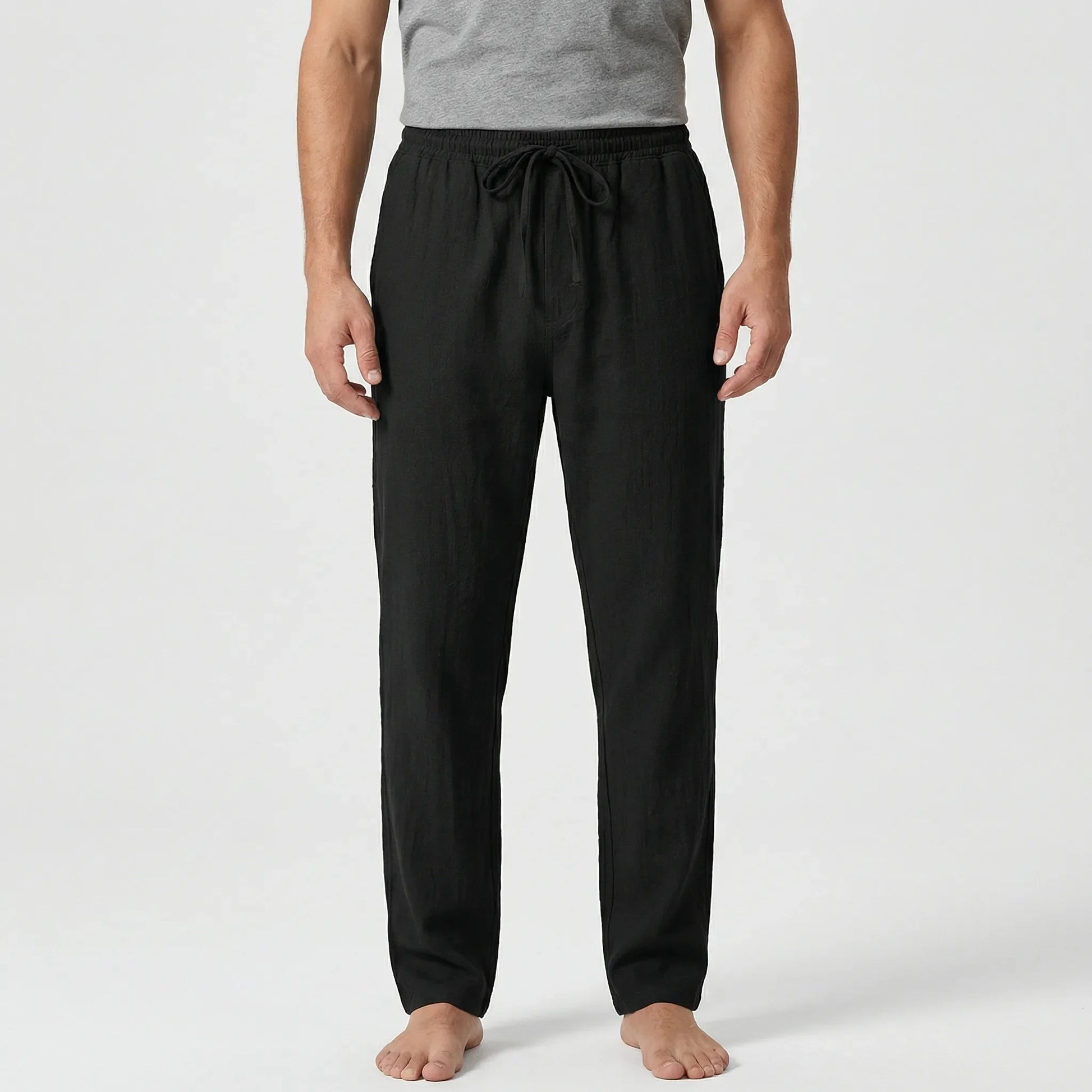 Slim Summer Trousers With Drawstring - Marten