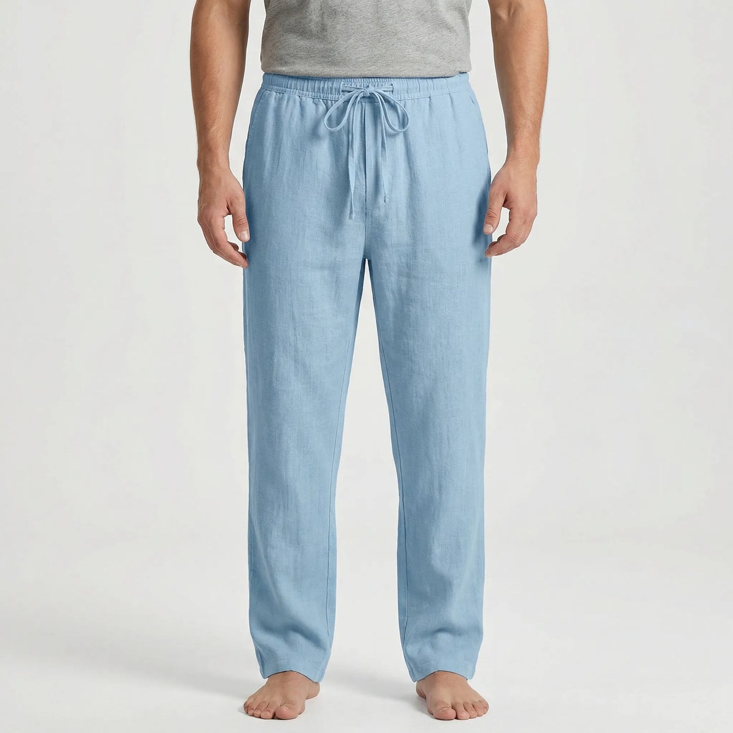 Slim Summer Trousers With Drawstring - Marten