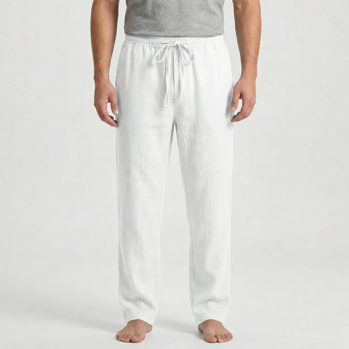 Slim Summer Trousers With Drawstring - Marten