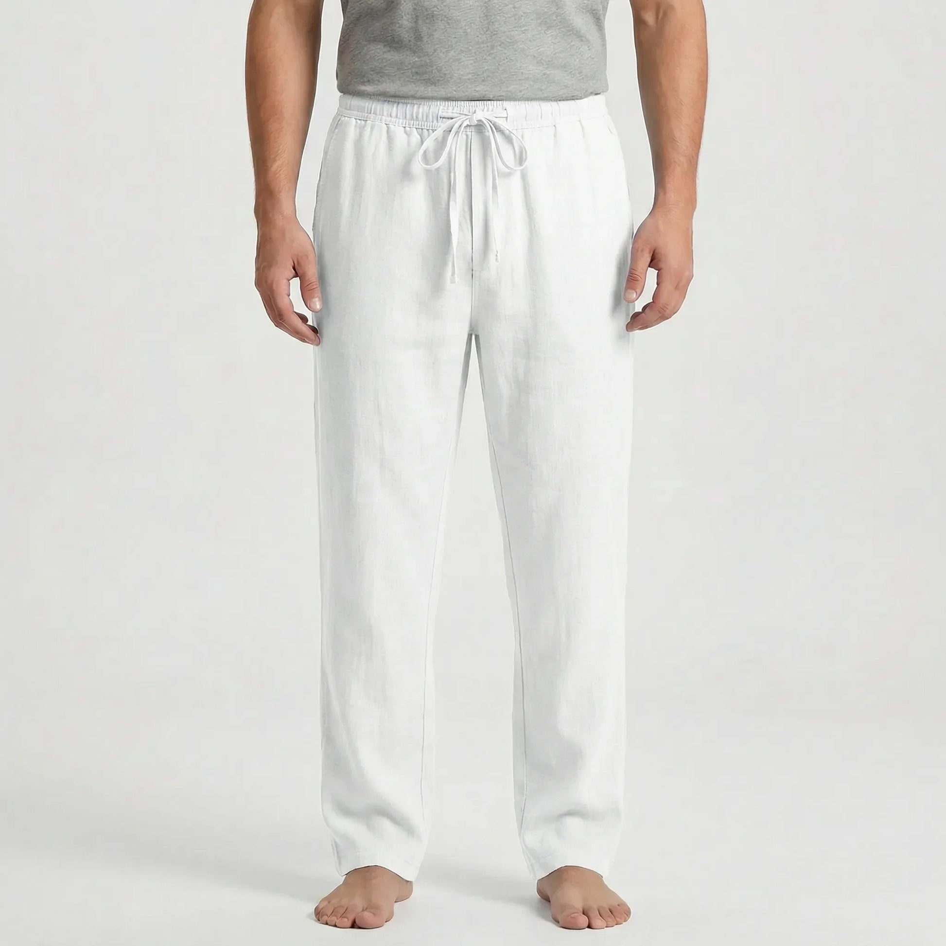 Slim Summer Trousers With Drawstring - Marten