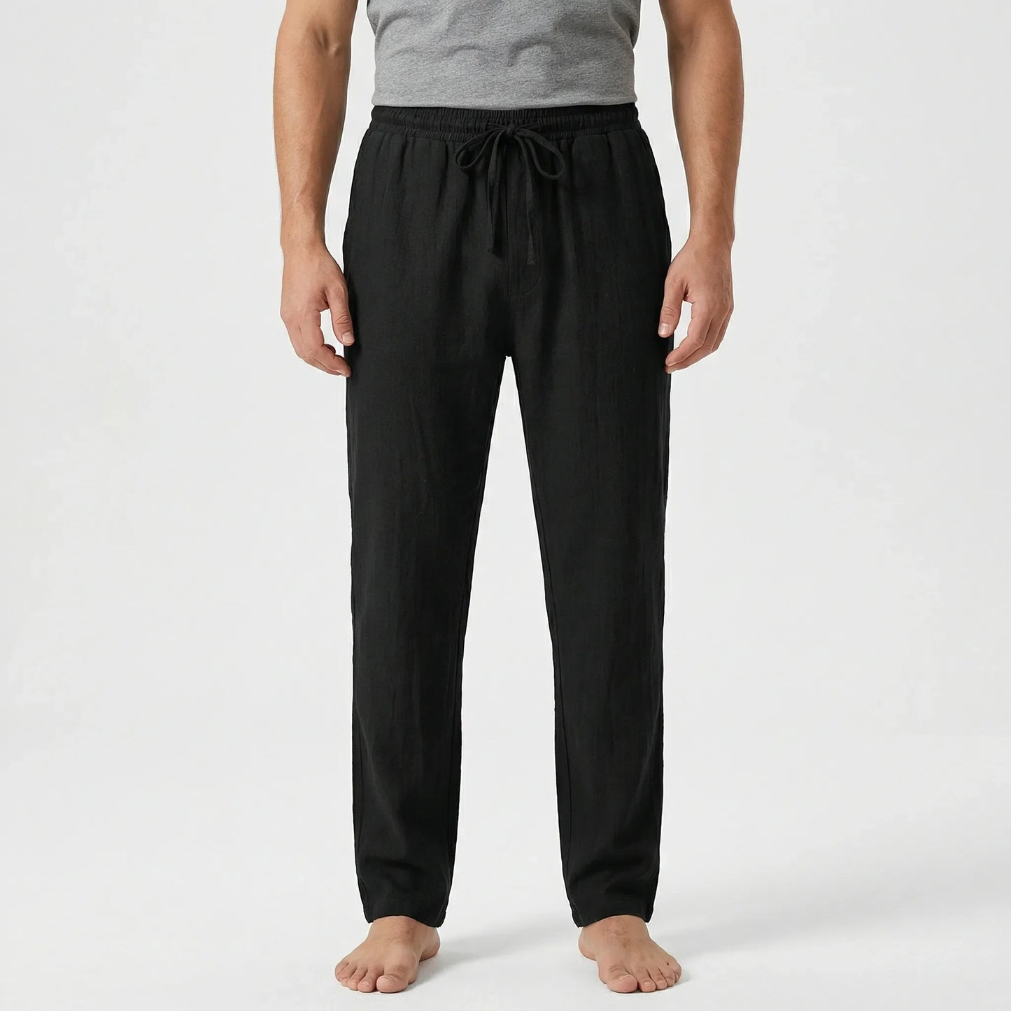 Slim Summer Trousers With Drawstring - Marten