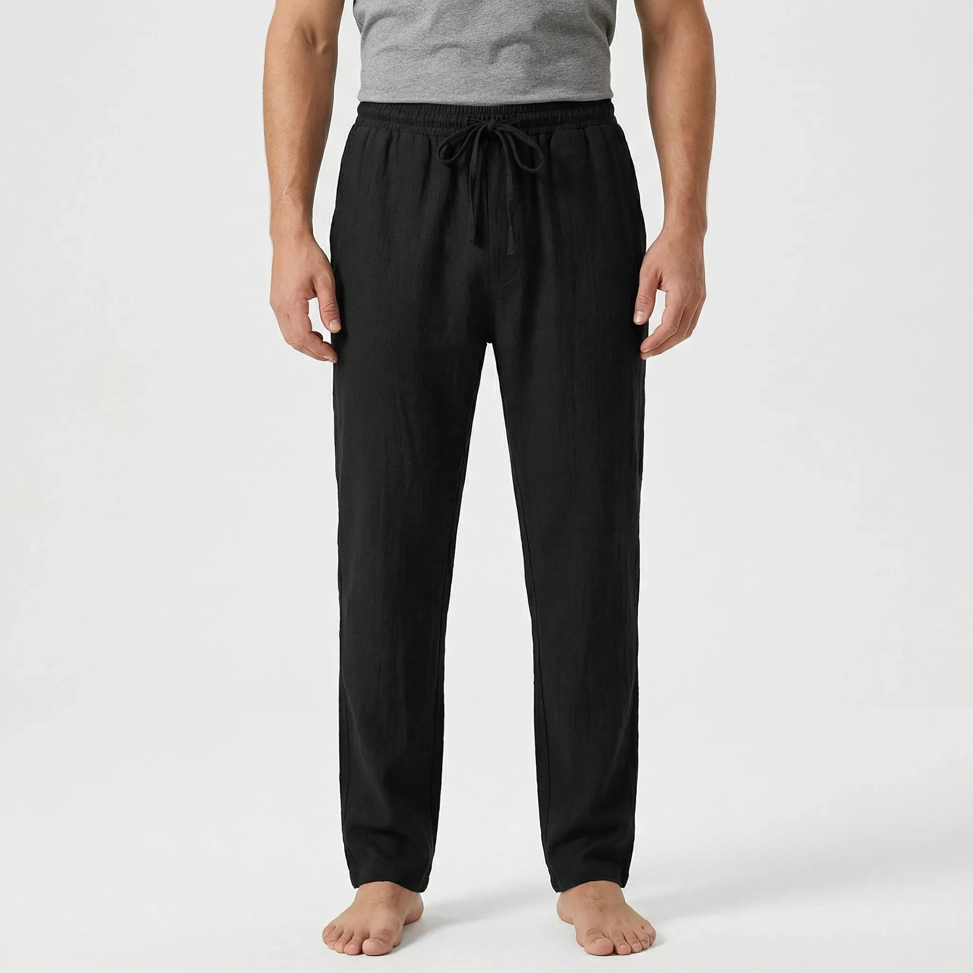 Slim Summer Trousers With Drawstring - Marten
