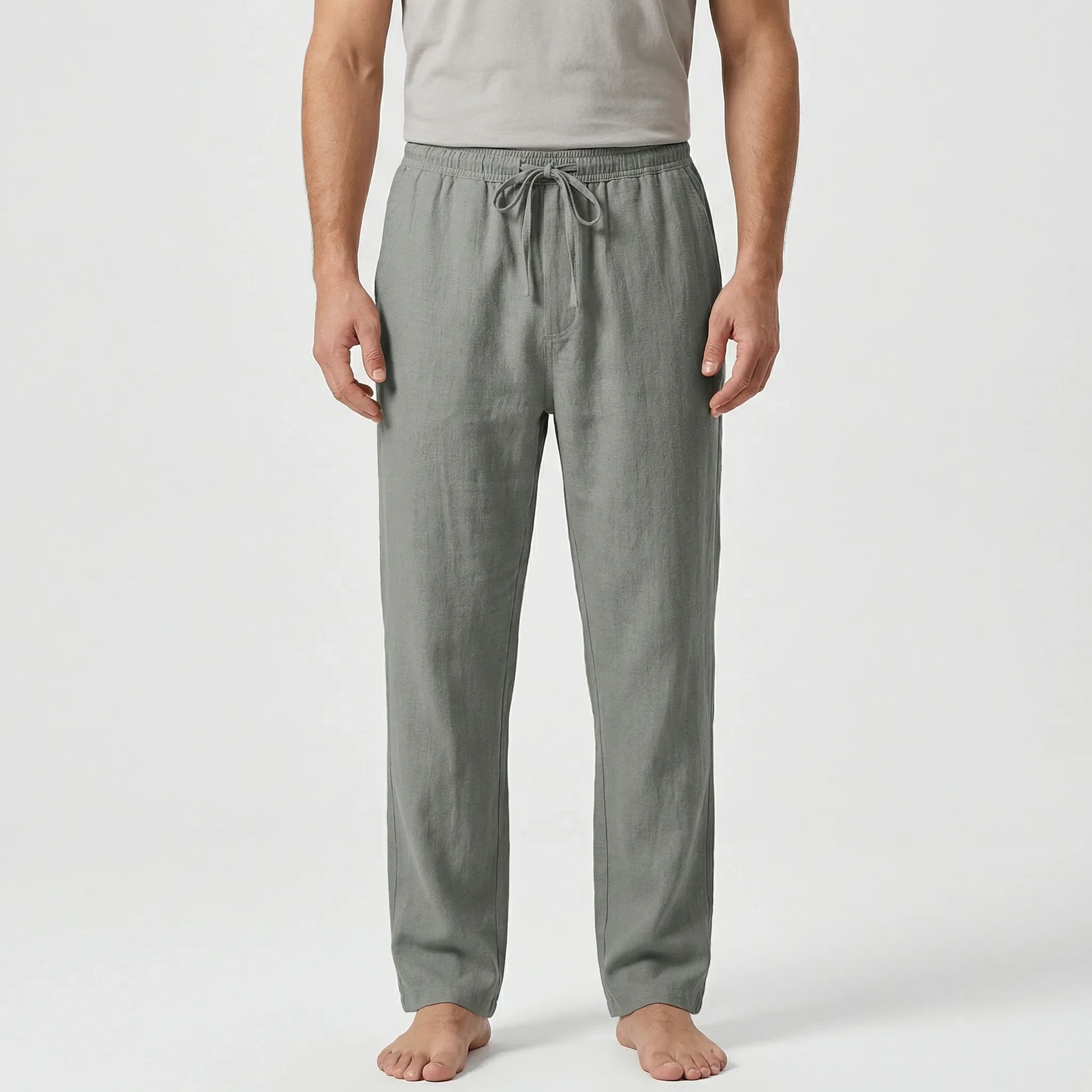 Slim Summer Trousers With Drawstring - Marten