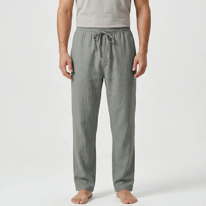 Slim Summer Trousers With Drawstring - Marten