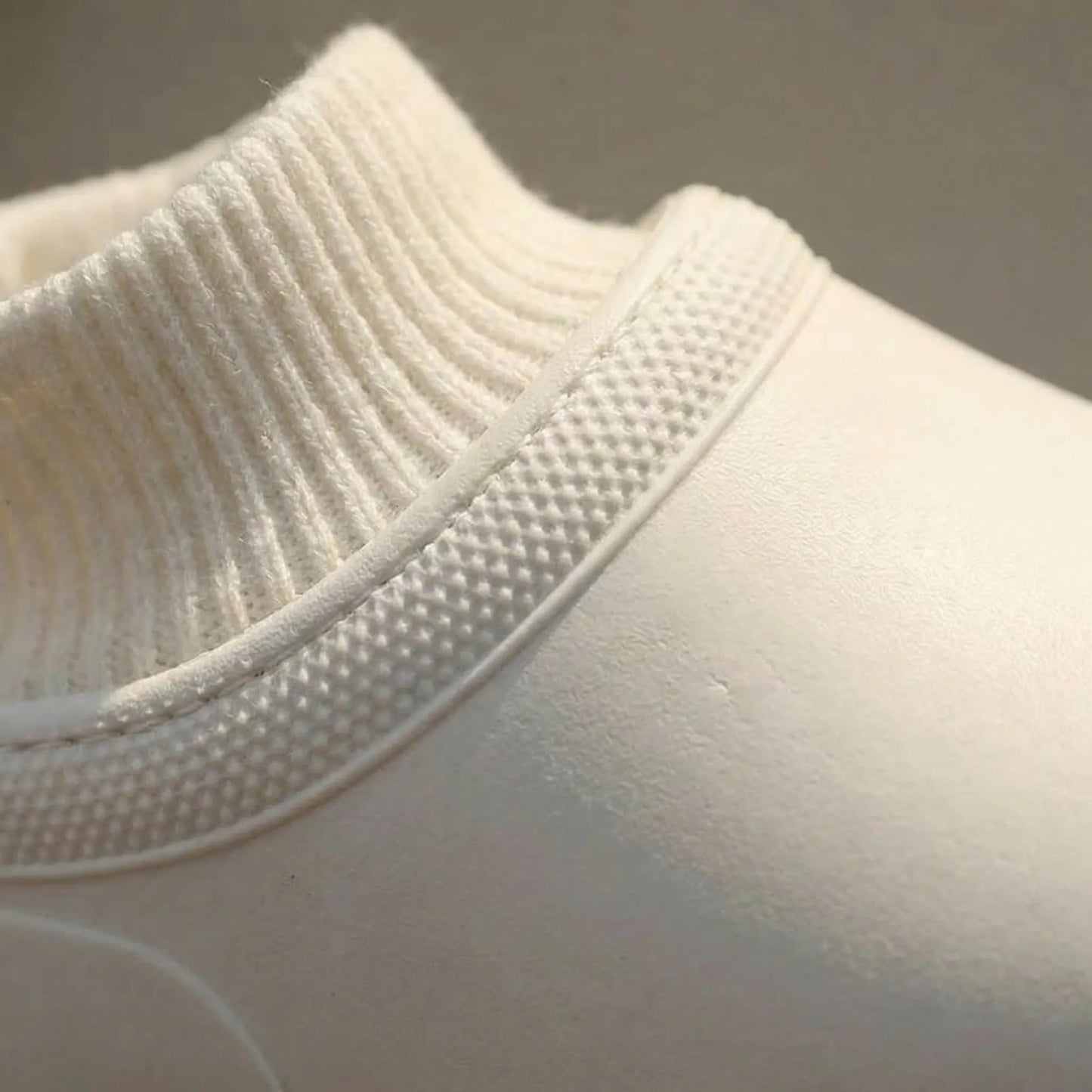 Slip-On Clog With Knitted Ankle Cuff - Madeline