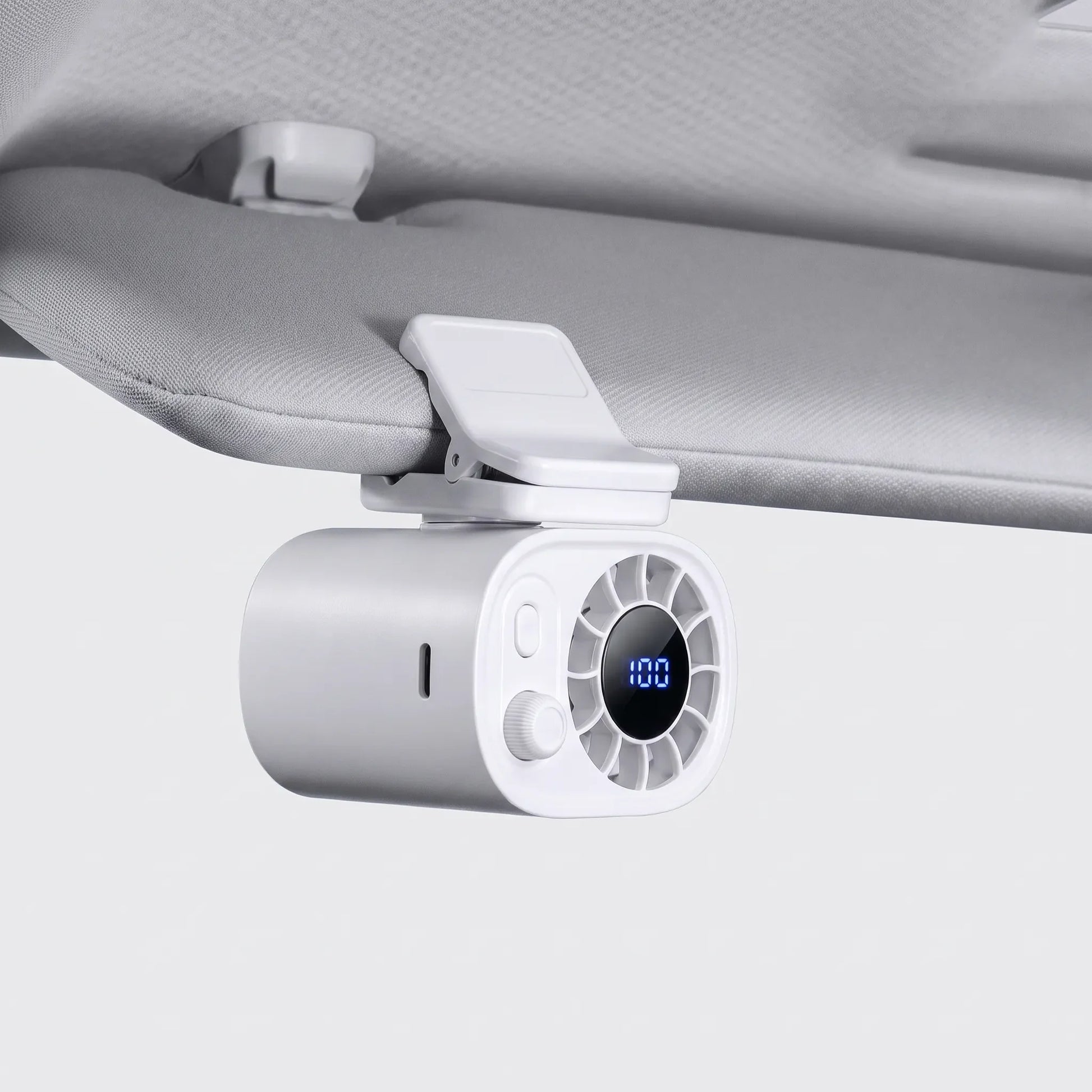 Small Clip On Fan With Display - Aerogrip