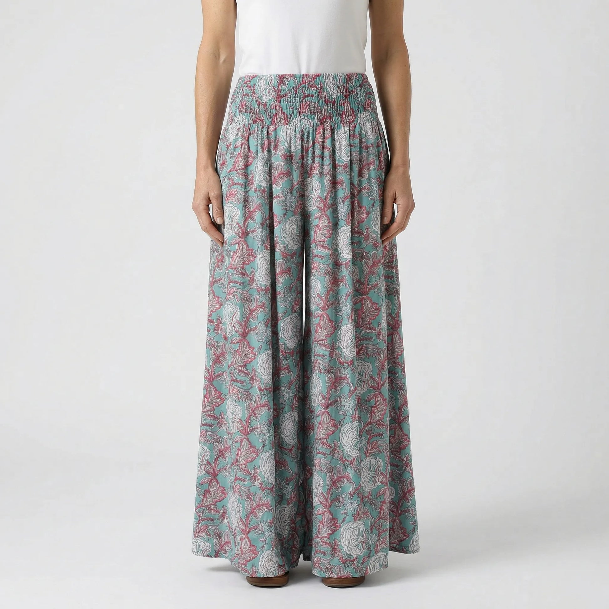 Smocked Waistband Trousers - Felina
