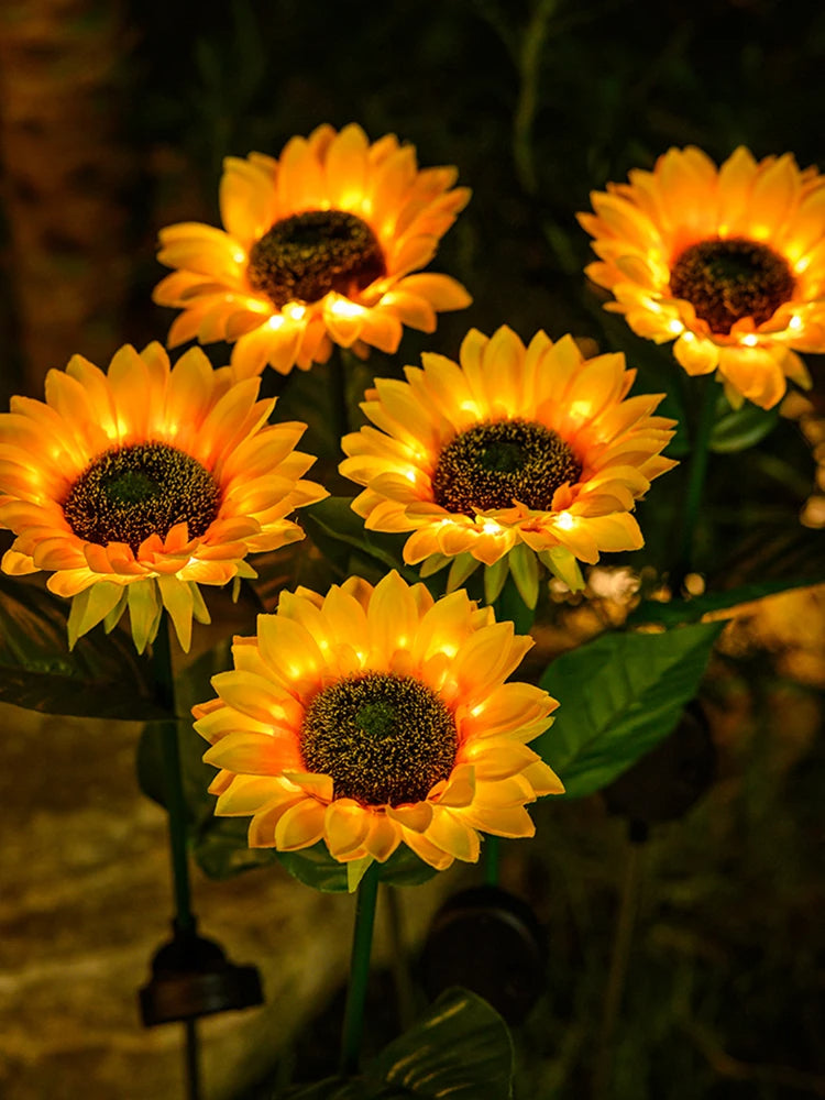 Solarbetriebene Dekorative Sonnenblume - Solarpetal