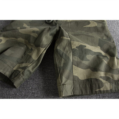 Shorts with Camouflage Print - Ranger