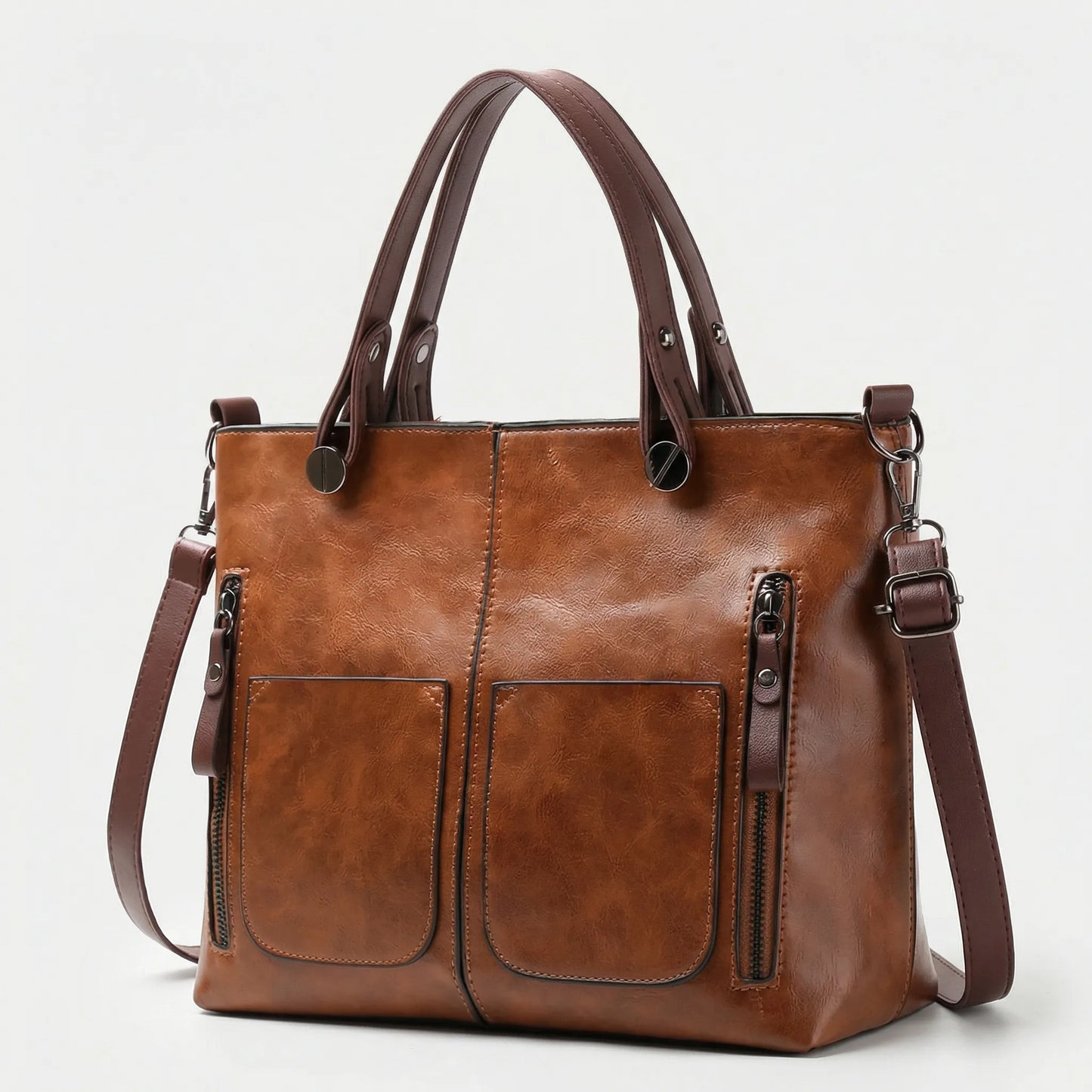 Spacious Shoulder Bag With Top Handles - Noemi