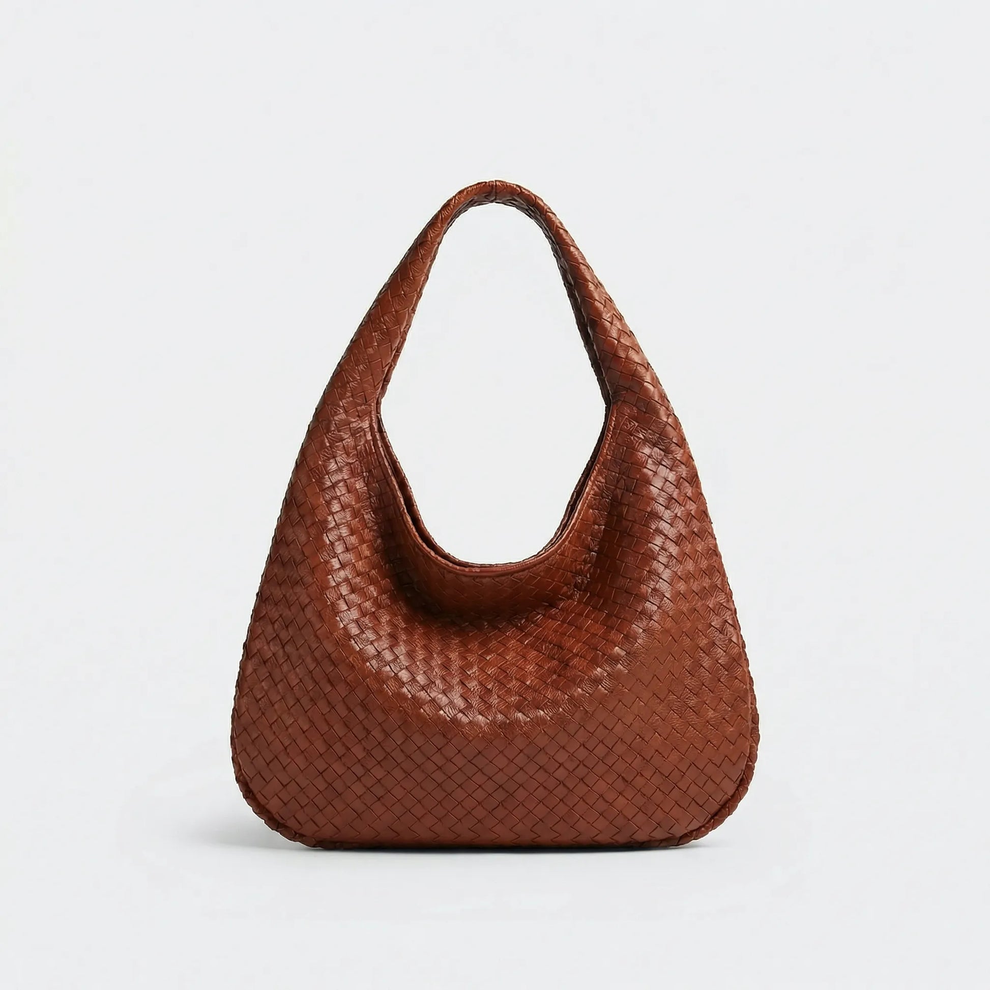 Spacious Woven Tote Handbag - Nelly