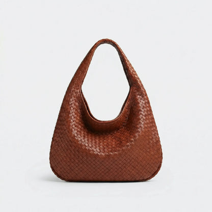 Spacious Woven Tote Handbag - Nelly