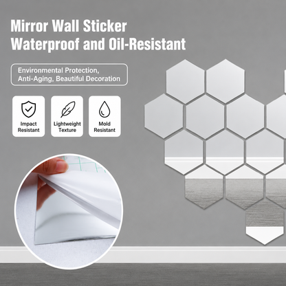 Self-Adhesive Mirror Film | Shatterproof & Trimmable | Crystal Clear 3