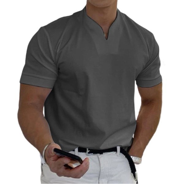 Men's Slim Fit V-Neck T-Shirt - Athletic Style for the Season 3