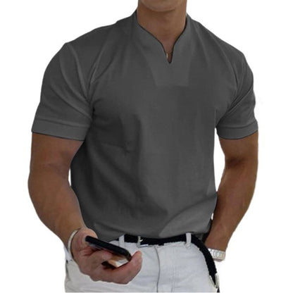 Men's Slim Fit V-Neck T-Shirt - Athletic Style for the Season 3