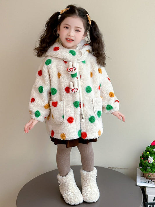 Spotted Children's Hooded Coat - Mattie