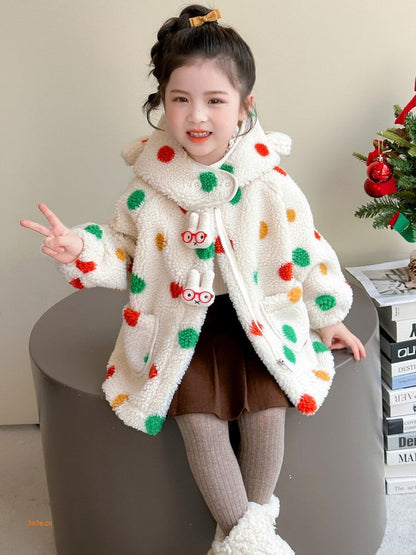 Spotted Children's Hooded Coat - Mattie