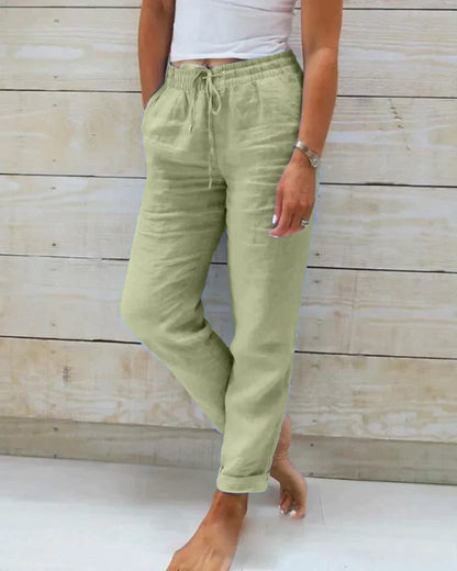 Lightweight linen trousers for women - Hannah