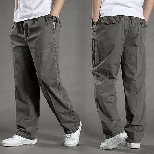 Straight-Cut Cargo Trousers With Elasticated Waist - Terrance