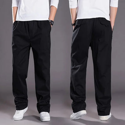 Straight-Cut Cargo Trousers With Elasticated Waist - Terrance