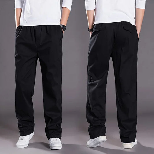 Straight-Cut Cargo Trousers With Elasticated Waist - Terrance