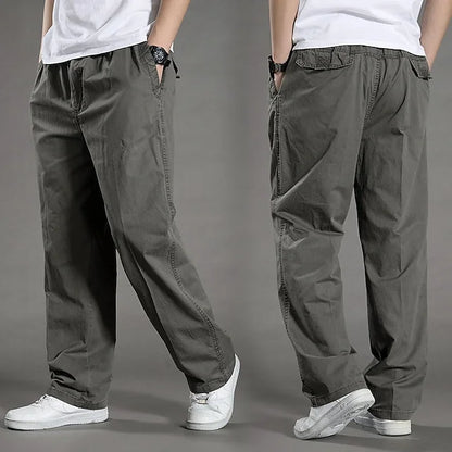 Straight-Cut Cargo Trousers With Elasticated Waist - Terrance