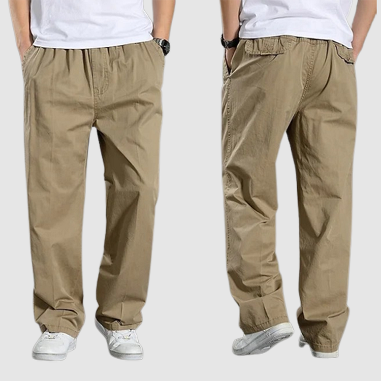 Straight-Cut Cargo Trousers With Elasticated Waist - Terrance