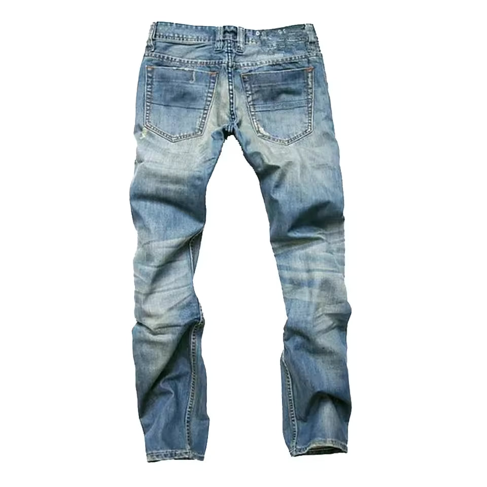 Straight-Cut Men's Jeans With Distressed Details - Dewey