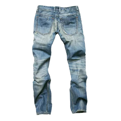 Straight-Cut Men's Jeans With Distressed Details - Dewey