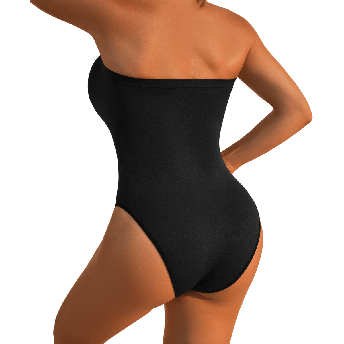 Seamless strapless shaping bodysuit with briefs – Élise