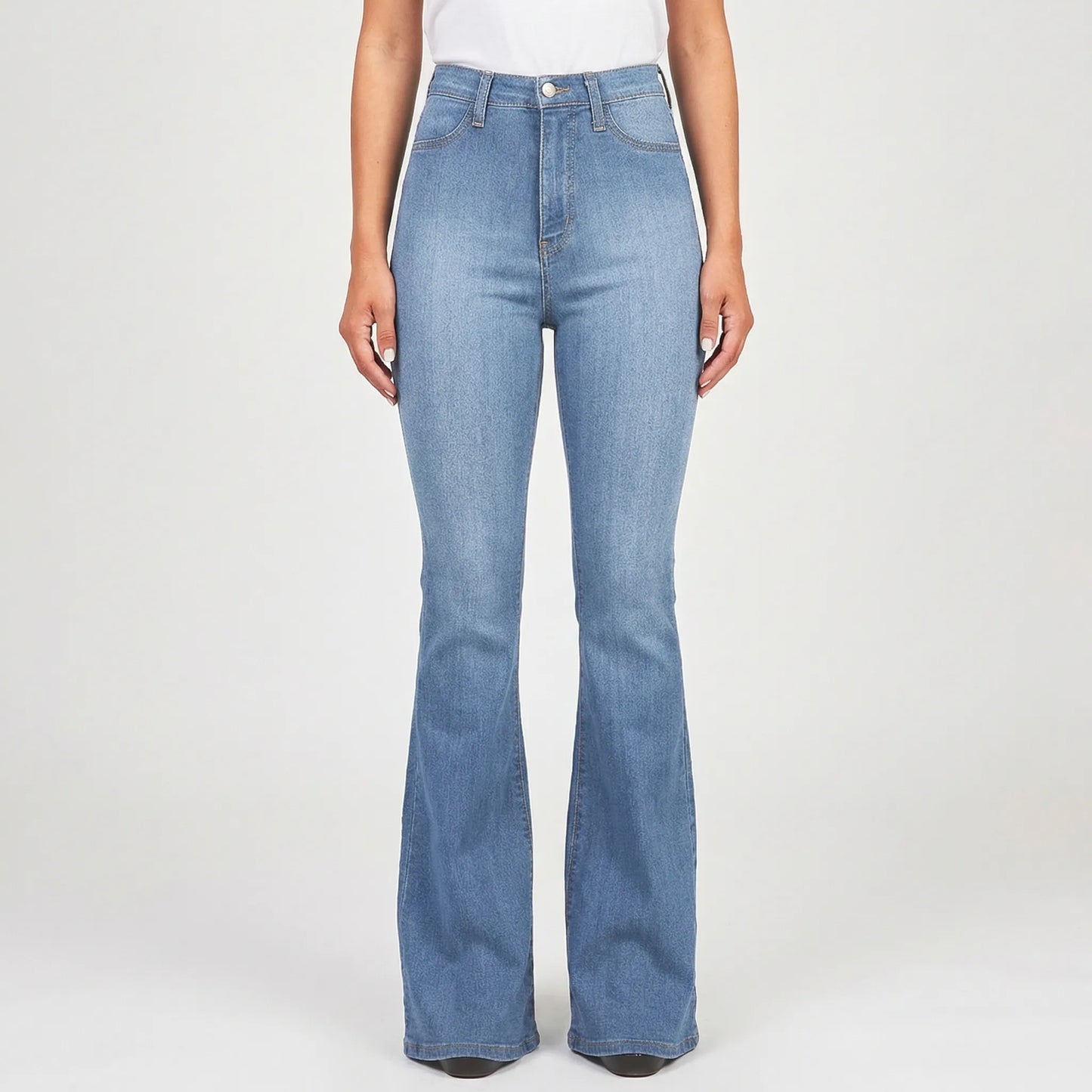 Stretchy Wide-Leg Women's Trousers - Heather