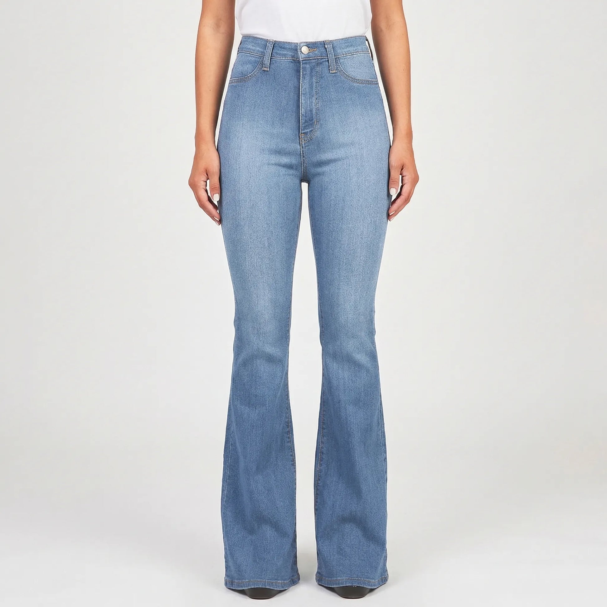 Stretchy Wide-Leg Women's Trousers - Heather