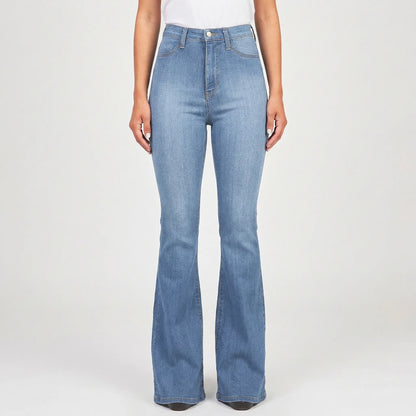 Stretchy Wide-Leg Women's Trousers - Heather