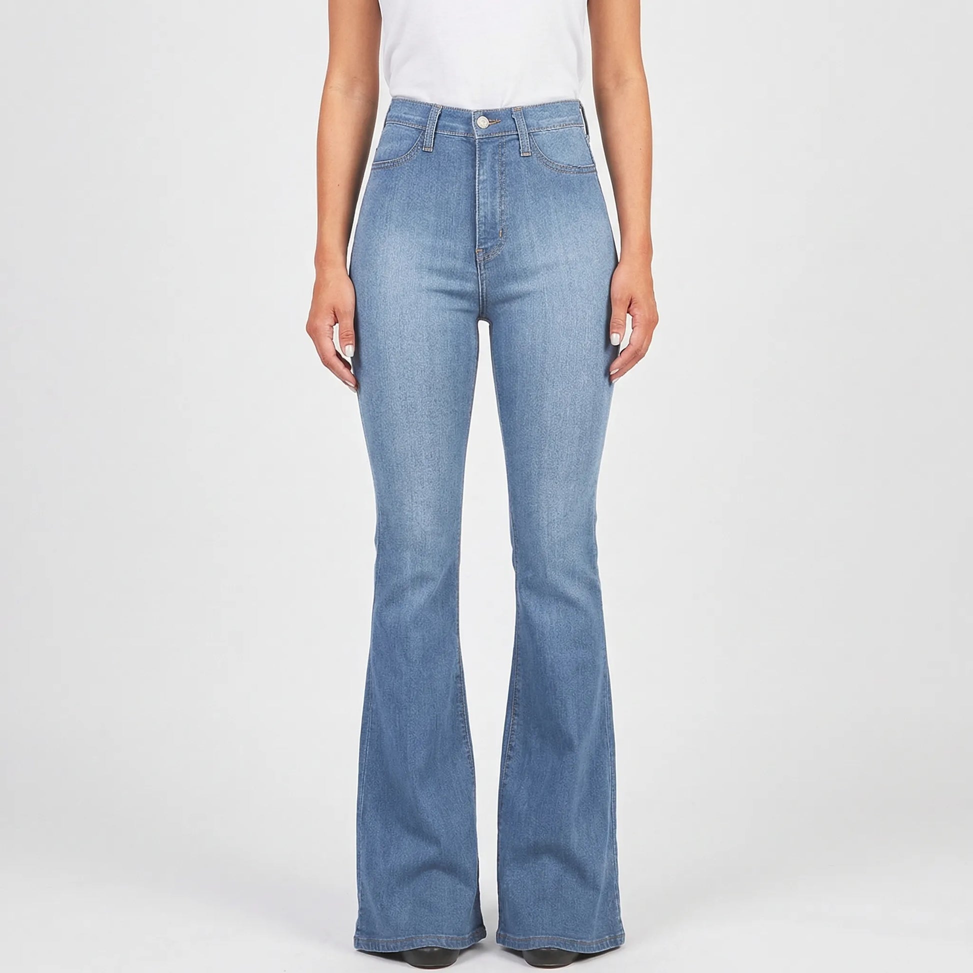 Stretchy Wide-Leg Women's Trousers - Heather