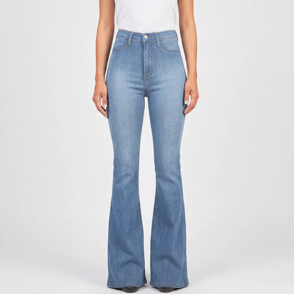Stretchy Wide-Leg Women's Trousers - Heather