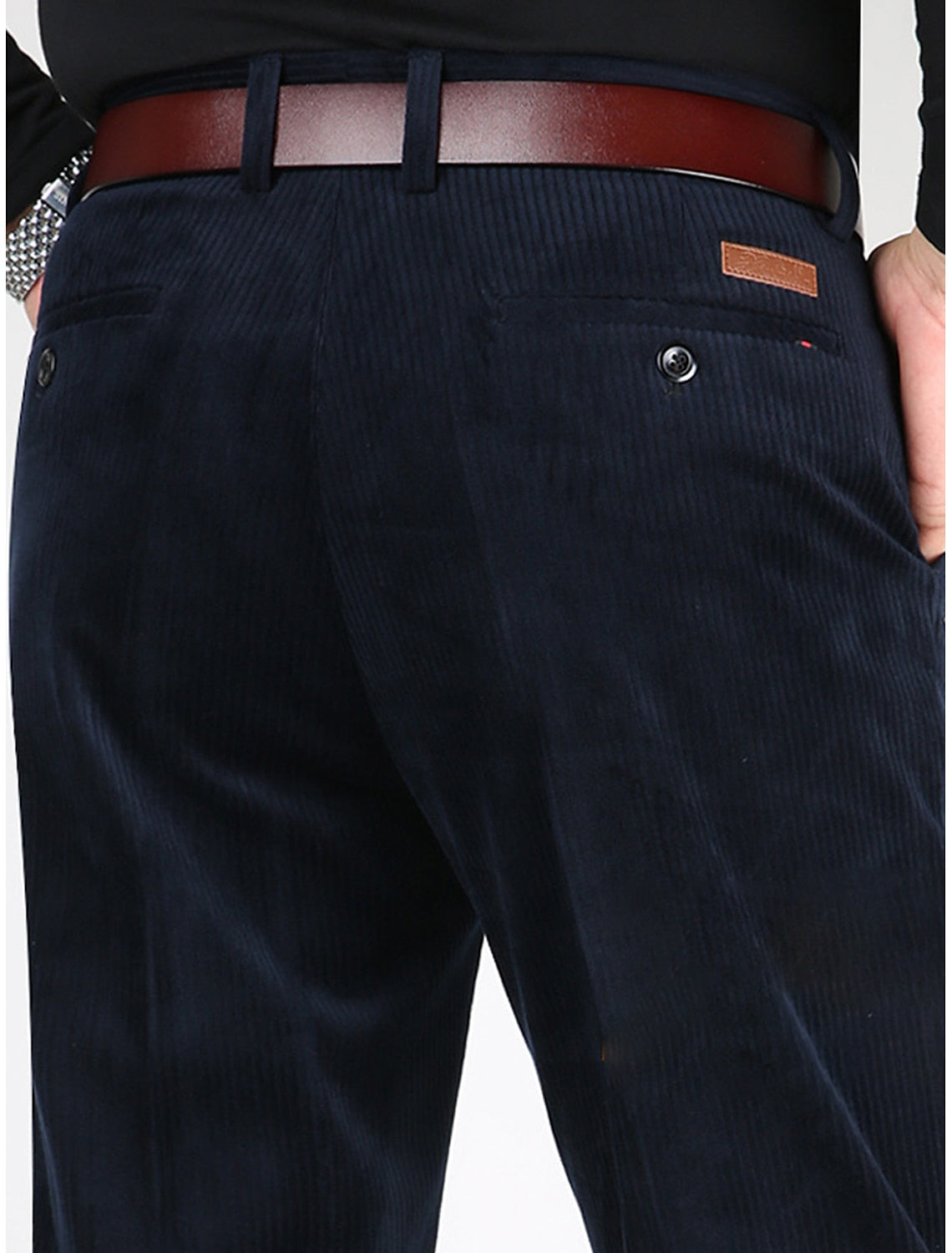 Structured Men's Trousers With Ribbed Texture - Forrest