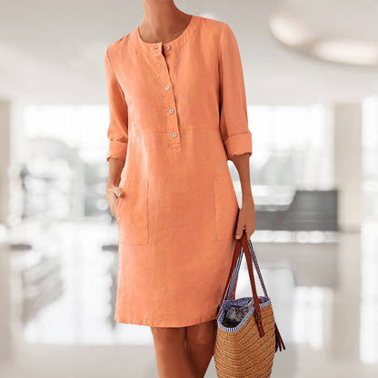 Autumnal dress in warm colours – Nika